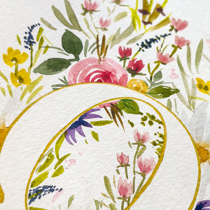 Monogram Original Painting Letter "Q"