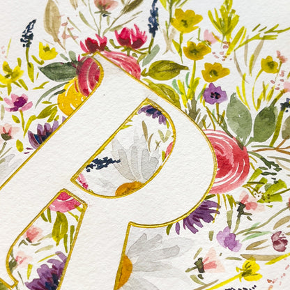 Monogram Original Painting Letter "R"