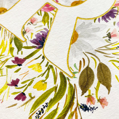 Monogram Original Painting Letter "R"