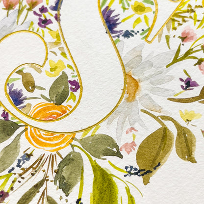 Monogram Original Painting Letter "S"
