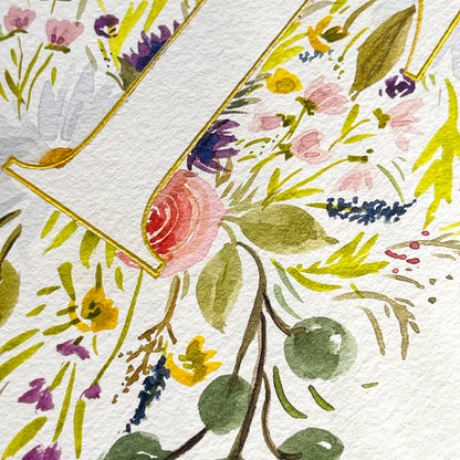 Monogram Original Painting Letter "T"