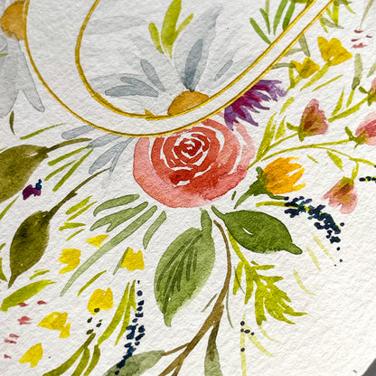 Monogram Original Painting Letter "U"