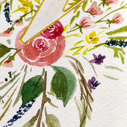 Monogram Original Painting Letter "W"