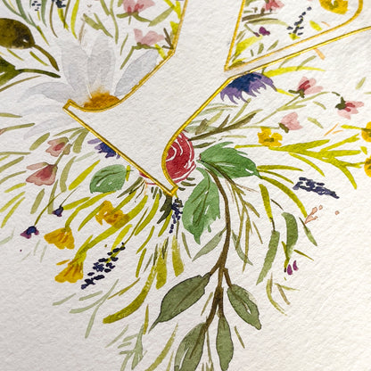 Monogram Original Painting Letter "Y"