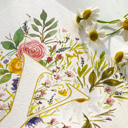 Monogram Original Painting Letter "Y"