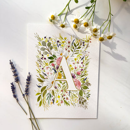 Monogram Original Painting Letter "A"