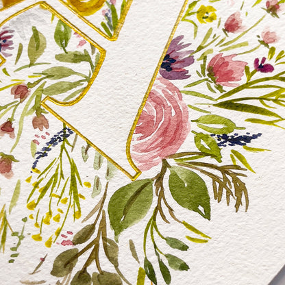 Monogram Original Painting Letter "A"