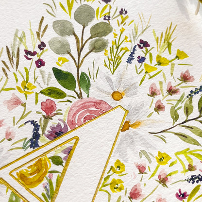 Monogram Original Painting Letter "A"