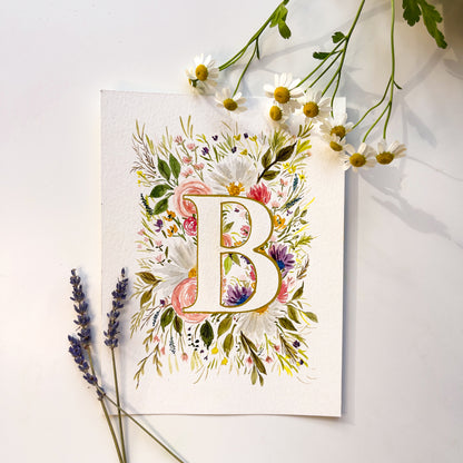 Monogram Original Painting Letter "B"