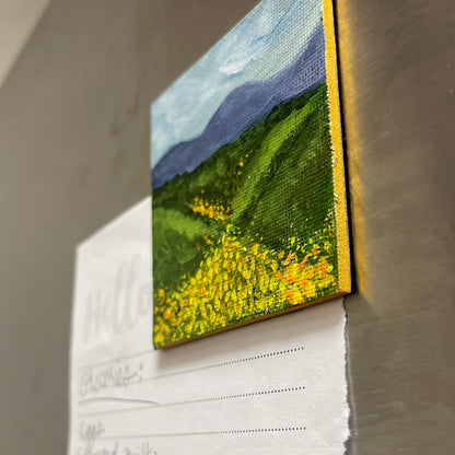 Cosmic Sunset Painted Landscape Magnet