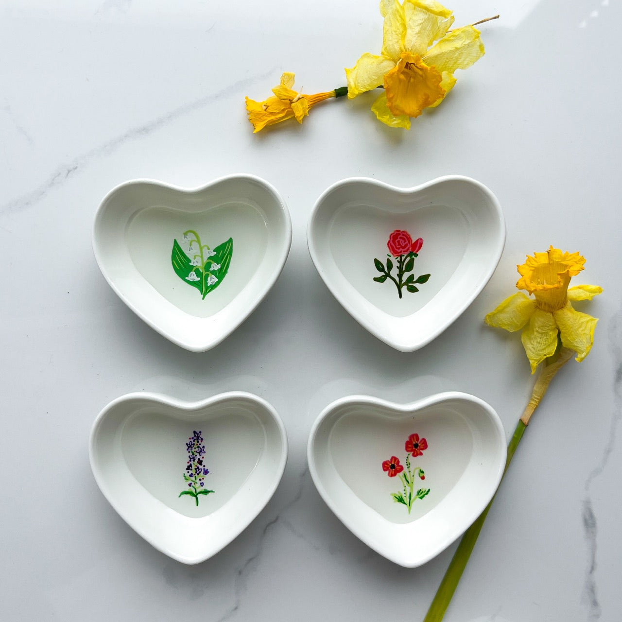 May Birth Flower Trinket Dish- Lily of The Valley