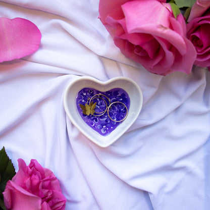 Purple Hydrangea Ceramic Trinket Dish
