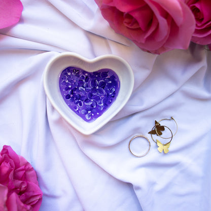 Purple Hydrangea Ceramic Trinket Dish