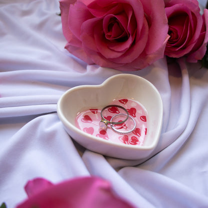 Lollipop Hearts Pattern Ceramic Trinket Dish
