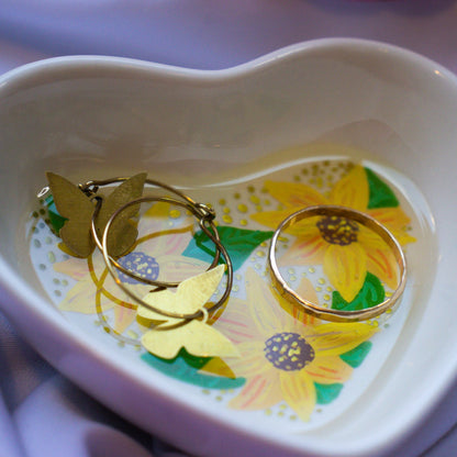 Sunflowers Ceramic Trinket Dish