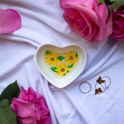 Sunflowers Ceramic Trinket Dish