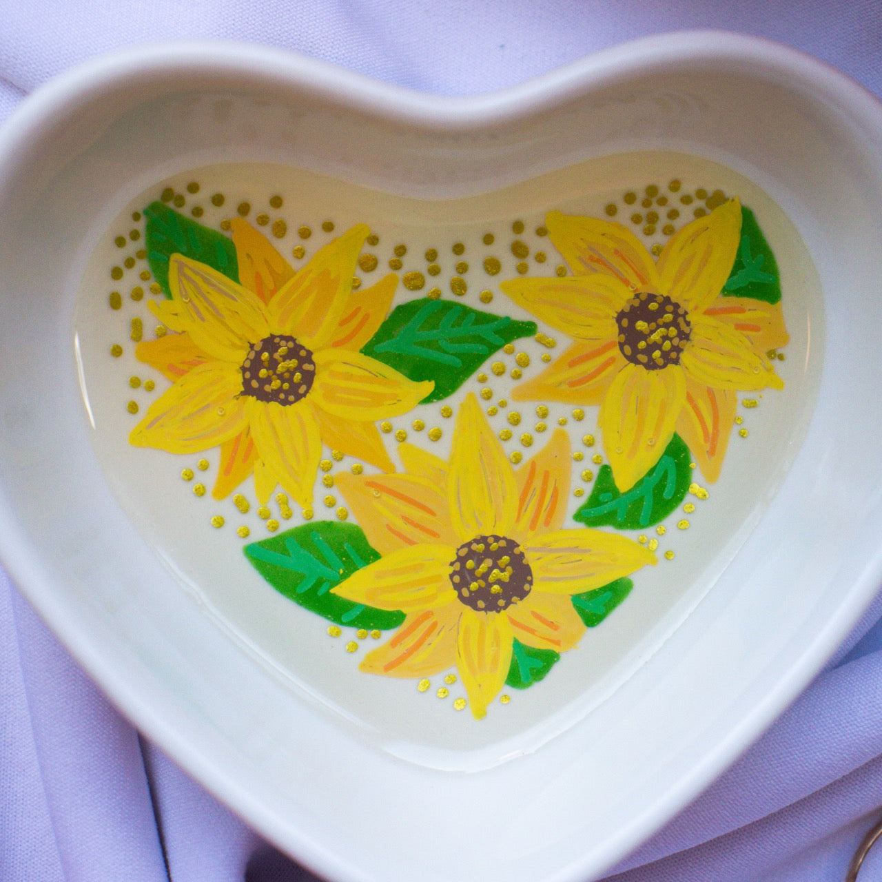 Sunflowers Ceramic Trinket Dish