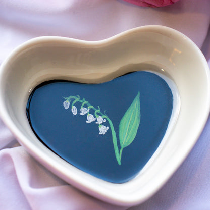 Lily Of The Valley Ceramic Trinket Dish