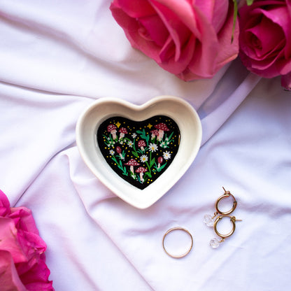 Enchanted Mushroom Forest Ceramic Trinket Dish