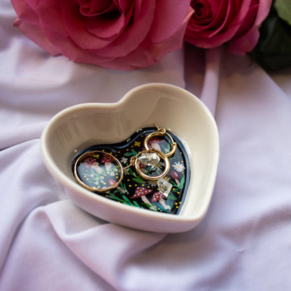 Enchanted Mushroom Forest Ceramic Trinket Dish