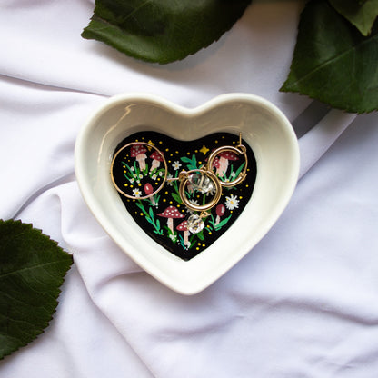 Enchanted Mushroom Forest Ceramic Trinket Dish