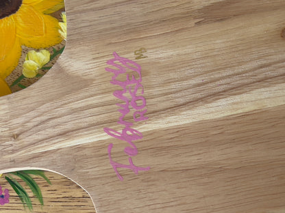 Sunflower Hand Painted Charcuterie board