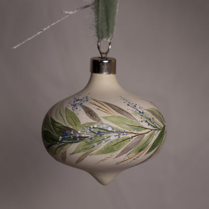 Winter Sage Botanicals Retro Shaped Ceramic Ornament