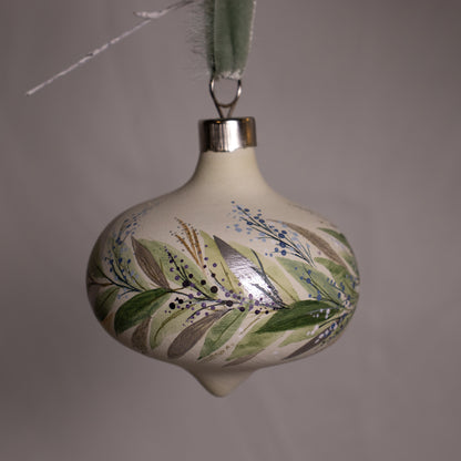 Winter Sage Botanicals Retro Shaped Ceramic Ornament