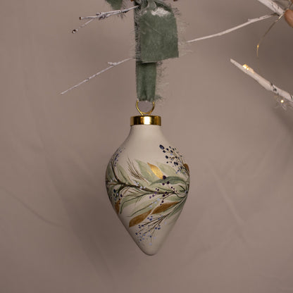 Winter Sage Botanicals Icicle Shaped Ceramic Ornament