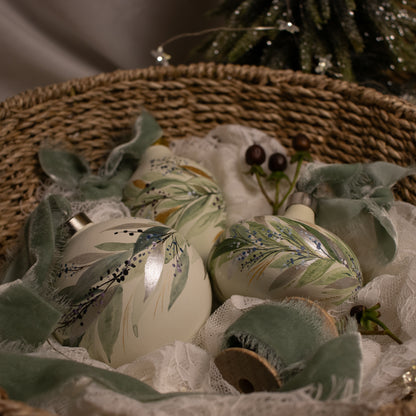 Winter Sage Botanicals Retro Shaped Ceramic Ornament