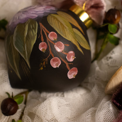 Dusty Rose in Nocturne Retro Shaped Ceramic Ornament