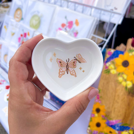 Butterfly Ceramic Trinket Dish