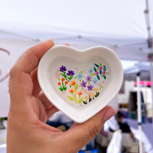 Playful Florals 2 Ceramic Trinket Dish