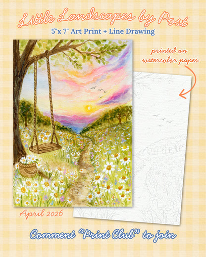 April Daisy Field 2026 Little Landscape