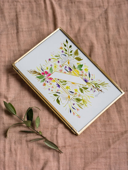 Monogram Original Painting Letter "N"