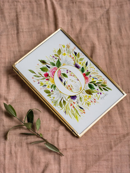 Monogram Original Painting Letter "O"