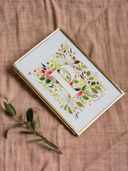 Monogram Original Painting Letter "P"