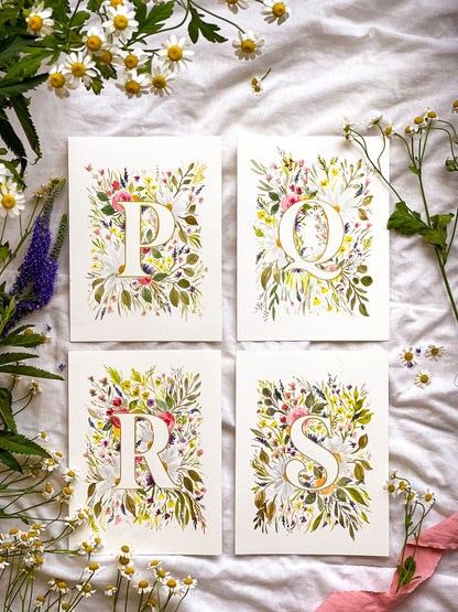 Monogram Original Painting Letter "P"