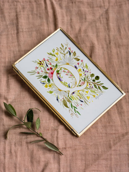 Monogram Original Painting Letter "Q"