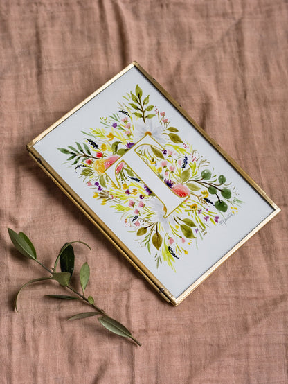 Monogram Original Painting Letter "T"