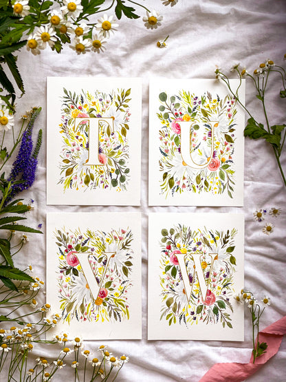 Monogram Original Painting Letter "T"