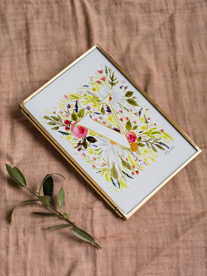 Monogram Original Painting Letter "V"