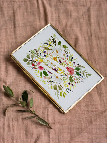 Monogram Original Painting Letter "W"