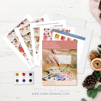 Winter Wonders Watercolor Coloring Pages Paint Kit- BEGINNER FRIENDLY TO ADVANCED