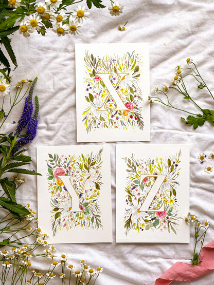 Monogram Original Painting Letter "Y"