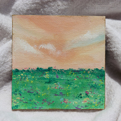 Blushing Skies Painted Landscape Magnet