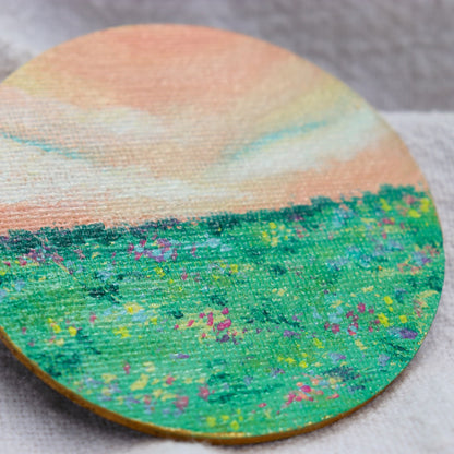 Blushing Skies Painted Landscape Magnet