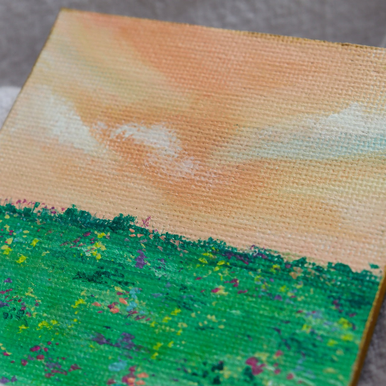 Blushing Skies Painted Landscape Magnet