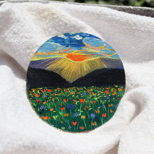 Dusks Embrace Painted Landscape