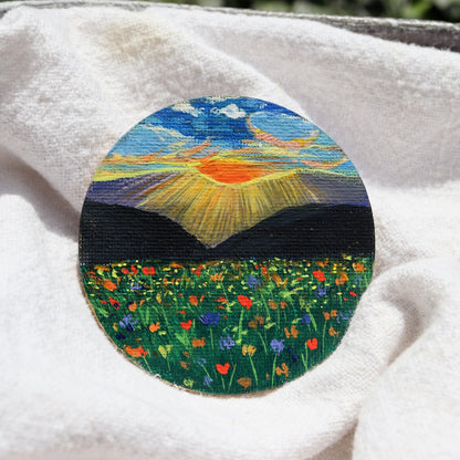 Dusks Embrace Painted Landscape